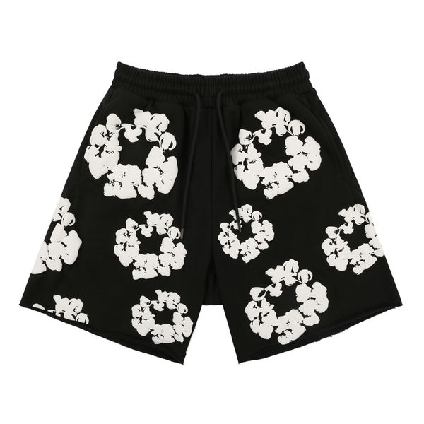 casual summer europe usa flower puff print shorts women men high street oversize string running pocket pants jogging short sweatpants, White;black
casual summer europe usa flower puff print shorts women men high street oversize string running pocket pants jogging short sweatpants, White;black