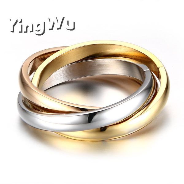 wedding rings yingwu classic 3 rounds ring sets women stainless steel engagement female finger jewelry, Slivery;golden
wedding rings yingwu classic 3 rounds ring sets women stainless steel engagement female finger jewelry, Slivery;golden
