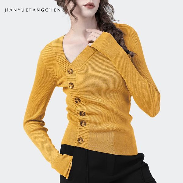 women's knits & tees elegant asymmetry women' long sleeve button-down sweater solid v-neck side single-breasted fashion slim femal, White
women's knits & tees elegant asymmetry women' long sleeve button-down sweater solid v-neck side single-breasted fashion slim femal, White