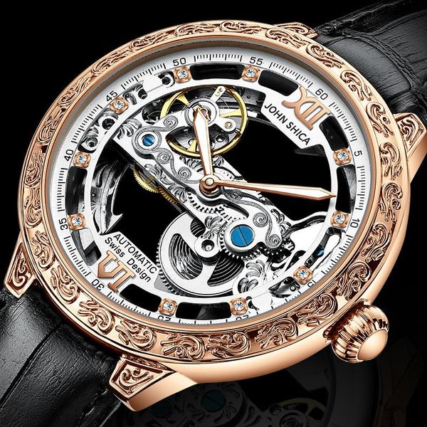 wristwatches 2021 trendy carved design automatic mechanical watch men's luminous waterproof novel retro versatile series wirst, Slivery;brown
wristwatches 2021 trendy carved design automatic mechanical watch men's luminous waterproof novel retro versatile series wirst, Slivery;brown