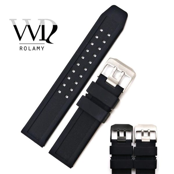 watch bands rolamy 23mm wholesale rubber silicone replacement wrist band strap belt with black silver buckle, Black;brown
watch bands rolamy 23mm wholesale rubber silicone replacement wrist band strap belt with black silver buckle, Black;brown