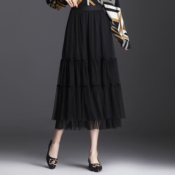 multi-layer cake mesh black skirt 2021 spring and summer high waist vertical feel a word cover crotch pleated leisure skirts
multi-layer cake mesh black skirt 2021 spring and summer high waist vertical feel a word cover crotch pleated leisure skirts