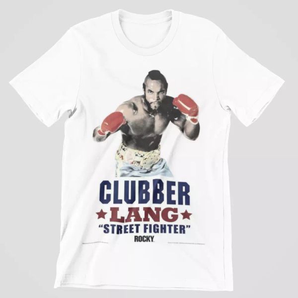 clubber lang rocky 3 t-shirt mr t sly stallone movie film retro boxing 70s 80s, White;black
clubber lang rocky 3 t-shirt mr t sly stallone movie film retro boxing 70s 80s, White;black