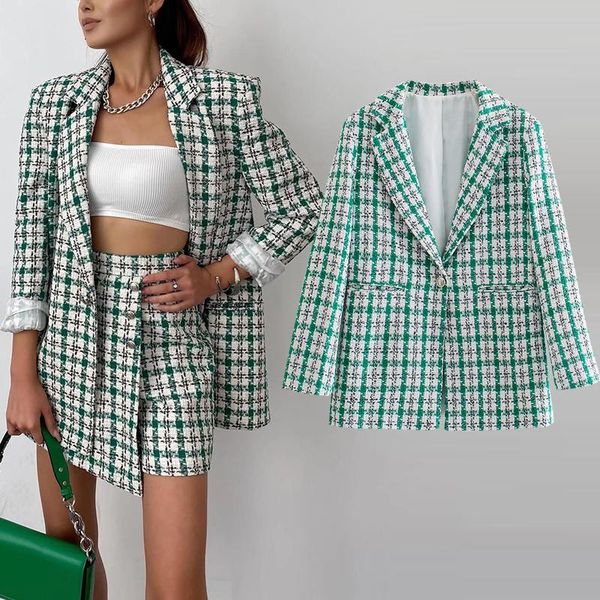 women's suits & blazers women suit jacket fashion plaid slim fit autumn 2021 office casual street youth coat, White;black
women's suits & blazers women suit jacket fashion plaid slim fit autumn 2021 office casual street youth coat, White;black