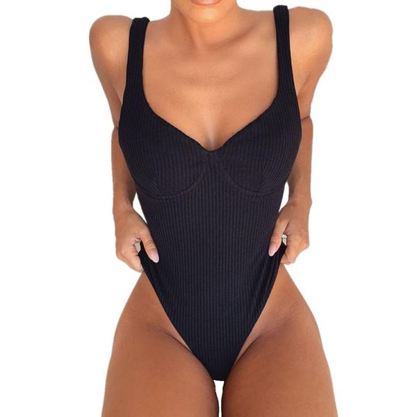 one-piece suits ribbed black high-leg swimsuit women swimwear high cut monokini female bather bathing suit beach ladies solid
one-piece suits ribbed black high-leg swimsuit women swimwear high cut monokini female bather bathing suit beach ladies solid