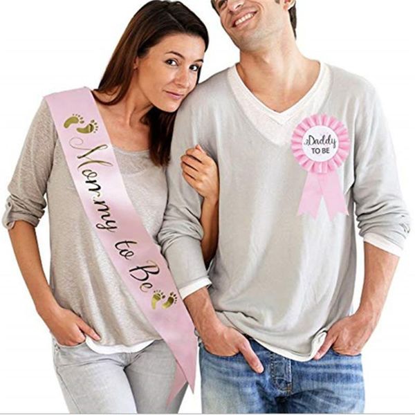 2pcs/set baby shower quasi mommy to be & dad blue/pink badge shoulder strap set gender reveal gift gift-c party decoration
2pcs/set baby shower quasi mommy to be & dad blue/pink badge shoulder strap set gender reveal gift gift-c party decoration