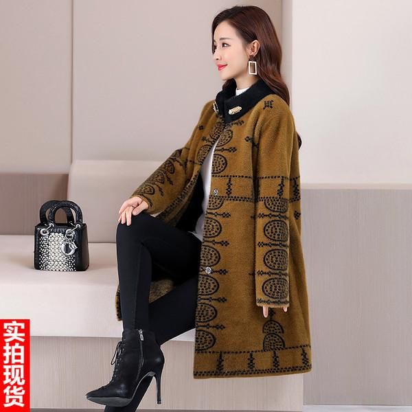 women's wool & blends middle-aged autumn and winter western mother gold mink jacket casual fashion loose mid-length thick coat women, Black
women's wool & blends middle-aged autumn and winter western mother gold mink jacket casual fashion loose mid-length thick coat women, Black