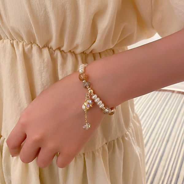 link, chain european and american fashion jewelry with personality zircon crystal pearl bracelet temperament for women birthday, Black
link, chain european and american fashion jewelry with personality zircon crystal pearl bracelet temperament for women birthday, Black