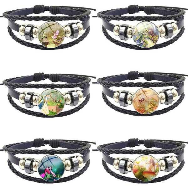 charm bracelets for women children vintage fashion glass black leather bracelet bangles jewelry handmade frog and fairy design, Golden;silver
charm bracelets for women children vintage fashion glass black leather bracelet bangles jewelry handmade frog and fairy design, Golden;silver