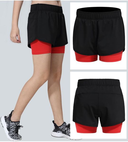 women sports shorts black patchwork yoga running fitness clothes slim fake two pieces of sportswear female outwear, Black;blue
women sports shorts black patchwork yoga running fitness clothes slim fake two pieces of sportswear female outwear, Black;blue