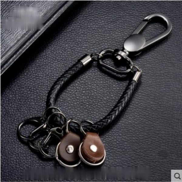 keychains creative high-end leather multi-ring keychain braided rope pendant, Silver
keychains creative high-end leather multi-ring keychain braided rope pendant, Silver