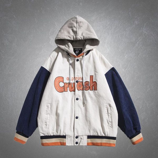 men's jackets 2021 autumn hooded bomber jacket cotton loose patchwork coat male fashion casual baseball hombre, Black;brown
men's jackets 2021 autumn hooded bomber jacket cotton loose patchwork coat male fashion casual baseball hombre, Black;brown