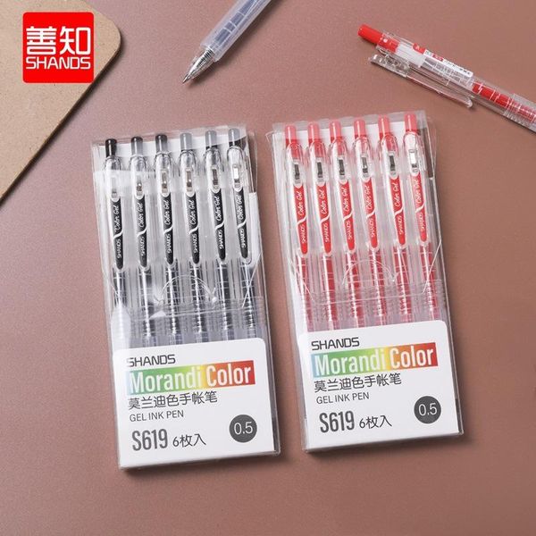 gel ink pens 0.5mm press morandi neutral pen 6pcs/set for hand account school office business notes sign stationery
gel ink pens 0.5mm press morandi neutral pen 6pcs/set for hand account school office business notes sign stationery