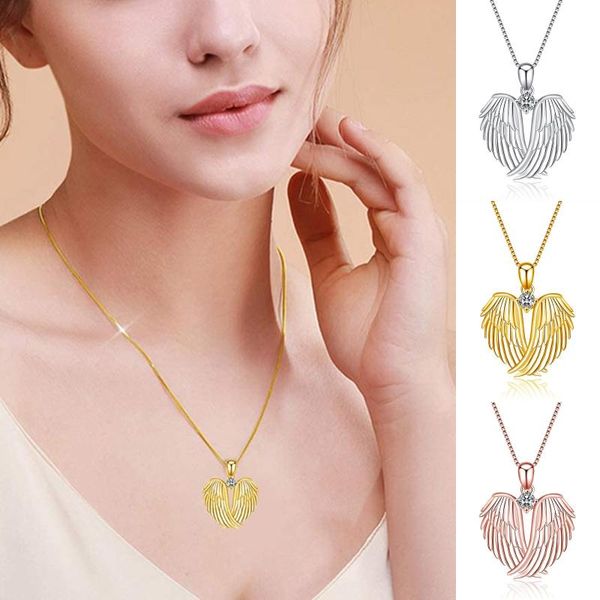 pendant necklaces clavicle sweater choker luxurious stainless steel jewelry necklace vintage love wing pattern for women gift 21624, Silver
pendant necklaces clavicle sweater choker luxurious stainless steel jewelry necklace vintage love wing pattern for women gift 21624, Silver