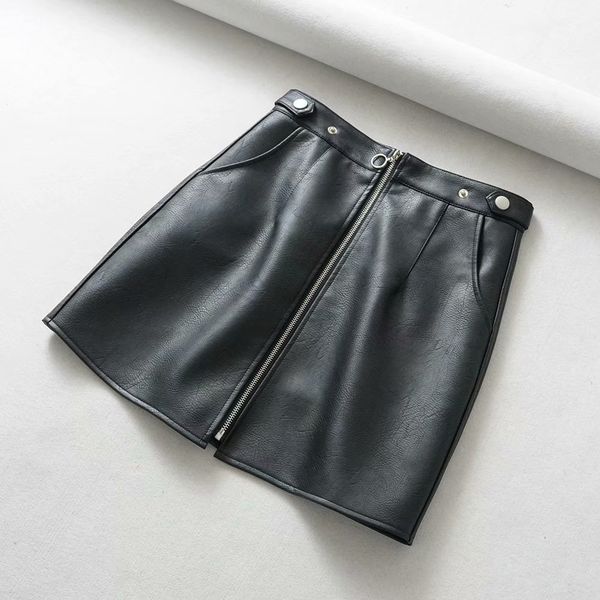 2021 early spring european and american style womens new wholesale high waist pocket zipper pu leather skirt high quality, Black
2021 early spring european and american style womens new wholesale high waist pocket zipper pu leather skirt high quality, Black