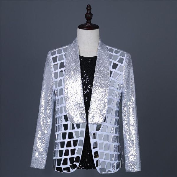 luxury masculino male singer dj nightclub guest lens costumes bar rock punk sequins mens clothing trendy blazer men's suits & blazers, White;black
luxury masculino male singer dj nightclub guest lens costumes bar rock punk sequins mens clothing trendy blazer men's suits & blazers, White;black