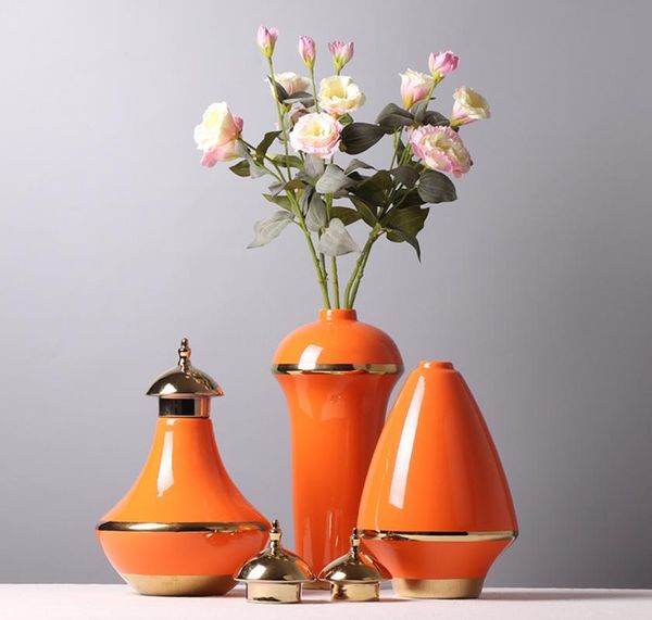 decorative objects & figurines european luxury texture decoration ceramic pot with cover home living room orange vaas flower bath
decorative objects & figurines european luxury texture decoration ceramic pot with cover home living room orange vaas flower bath