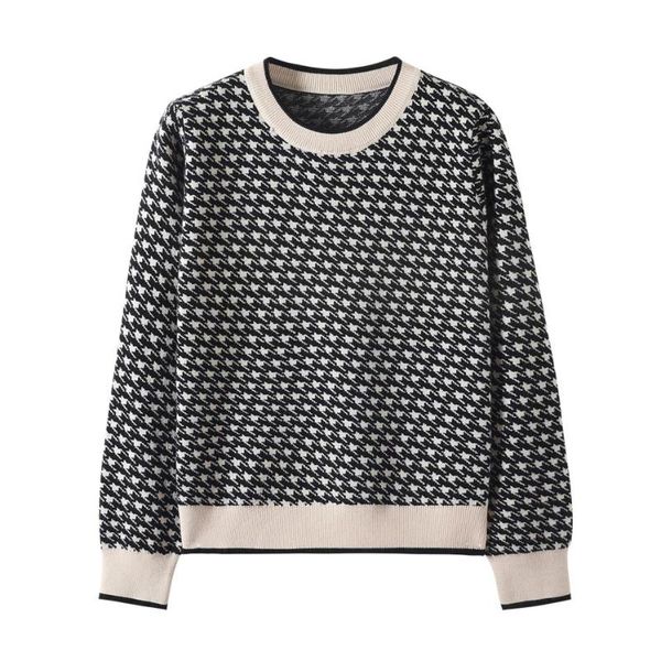 women's sweaters autumn winter female retro jumper women geometric khaki knitted sweater casual houndstooth lady pullover ppullover, White;black
women's sweaters autumn winter female retro jumper women geometric khaki knitted sweater casual houndstooth lady pullover ppullover, White;black