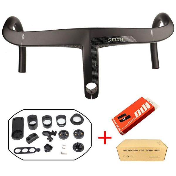 bike handlebars &components sfish road carbon integrated handlebar, 28.6mm fork steer with headphone spacers and computer mount
bike handlebars &components sfish road carbon integrated handlebar, 28.6mm fork steer with headphone spacers and computer mount
