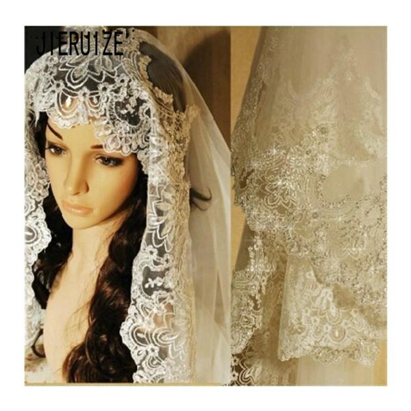bridal veils jieruize latest wedding full lace edge appliqued crystal long white ivory tulle veil, Black
bridal veils jieruize latest wedding full lace edge appliqued crystal long white ivory tulle veil, Black