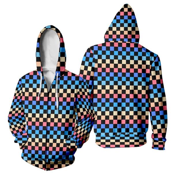 men's hoodies & sweatshirts color checkerboard printed zipper couple women men autumn casual hoody hip hop streetwear coats oversize 6x, Black
men's hoodies & sweatshirts color checkerboard printed zipper couple women men autumn casual hoody hip hop streetwear coats oversize 6x, Black