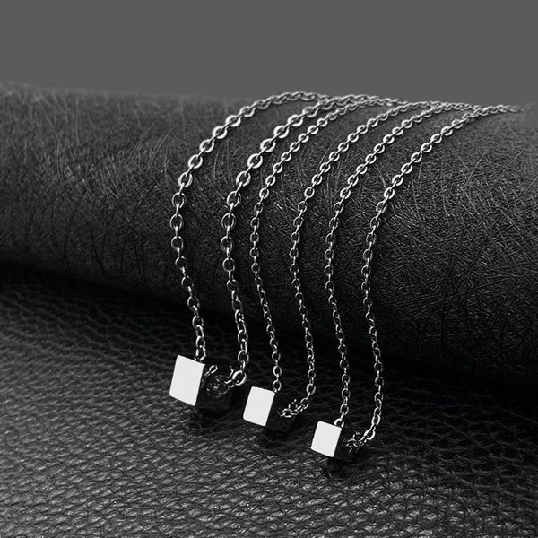 pendant necklaces simple geometric three-dimensional square female fashion temperament titanium steel necklace jewelry, Silver
pendant necklaces simple geometric three-dimensional square female fashion temperament titanium steel necklace jewelry, Silver