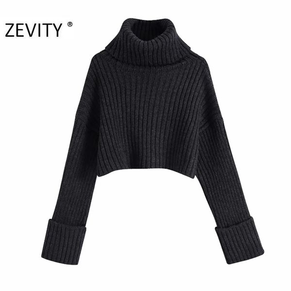 women fashion solid color turtleneck collar short knitting sweater female chic basic casual pullovers crop s465 210420, White;black
women fashion solid color turtleneck collar short knitting sweater female chic basic casual pullovers crop s465 210420, White;black
