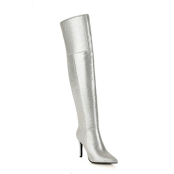 fashion over the knee pointed toe thin high heel ladies long boots party women shoes gold silver big size 34-43 o4wx, Black
fashion over the knee pointed toe thin high heel ladies long boots party women shoes gold silver big size 34-43 o4wx, Black