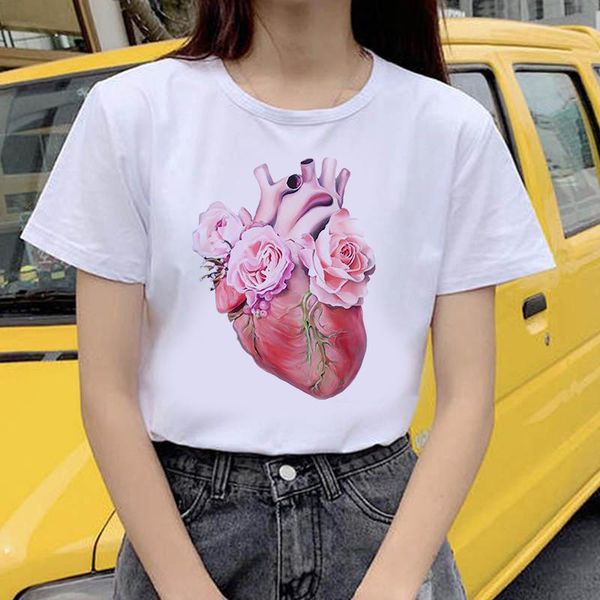 women's t-shirt organs and flowers printed t shirt women 90s graphic harajuku tee cute short sleeve animal tshirt female tshirts, White
women's t-shirt organs and flowers printed t shirt women 90s graphic harajuku tee cute short sleeve animal tshirt female tshirts, White