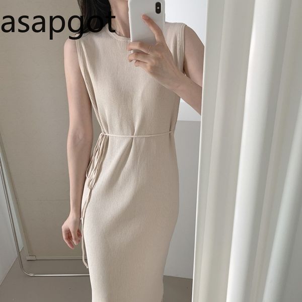 asapgot korean simple elegant gentle slim lace up mid-calf o neck sleeveless knitted dress women office lady bandage 210429, Black;gray
asapgot korean simple elegant gentle slim lace up mid-calf o neck sleeveless knitted dress women office lady bandage 210429, Black;gray