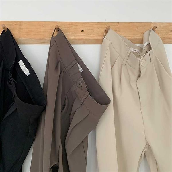 women spring summer straight wide leg pants elegant office lady casual trousers length 156-166cm 211115, Black;white
women spring summer straight wide leg pants elegant office lady casual trousers length 156-166cm 211115, Black;white