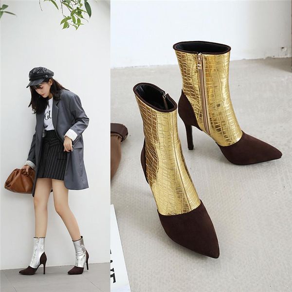 boots ymechic winter 2021 bling gold silver faux suede stiletto womens high heels fashion pointed toe ladies shoes booties, Black
boots ymechic winter 2021 bling gold silver faux suede stiletto womens high heels fashion pointed toe ladies shoes booties, Black