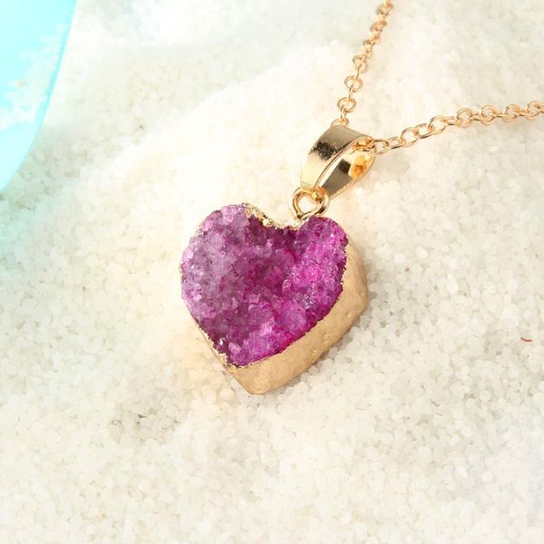 pendant necklaces dayoff european collar chain druzy natural stone irregular raw stones necklace for women geometric heart n174, Silver
pendant necklaces dayoff european collar chain druzy natural stone irregular raw stones necklace for women geometric heart n174, Silver