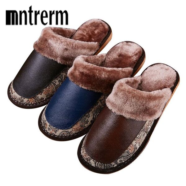 slippers mntrerm men's winter genuine leather home indoor non-slip thermal 2021 plush warm shoes, Black
slippers mntrerm men's winter genuine leather home indoor non-slip thermal 2021 plush warm shoes, Black