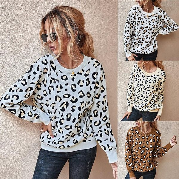 women's sweaters leopard women autumn winter sweater knitted pullovers swearing patchwork classic womens, White;black
women's sweaters leopard women autumn winter sweater knitted pullovers swearing patchwork classic womens, White;black