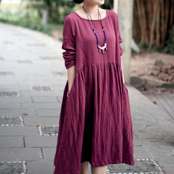 casual dresses autumn 2021 summer women long sleeve cotton linen pleated dress,plus size spring dress s- 4xl 5xl 6xl navy blue black red, Black;gray
casual dresses autumn 2021 summer women long sleeve cotton linen pleated dress,plus size spring dress s- 4xl 5xl 6xl navy blue black red, Black;gray