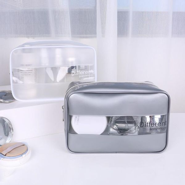 gray pvc women cosmetic bag waterproof storage with zipper travel organizer girls clear makeup toiletries bags
gray pvc women cosmetic bag waterproof storage with zipper travel organizer girls clear makeup toiletries bags