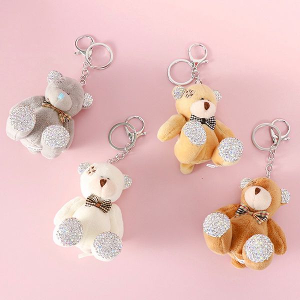 cute bear key ring with diamond plush doll bag pendant soft girl heart accessories, Silver
cute bear key ring with diamond plush doll bag pendant soft girl heart accessories, Silver