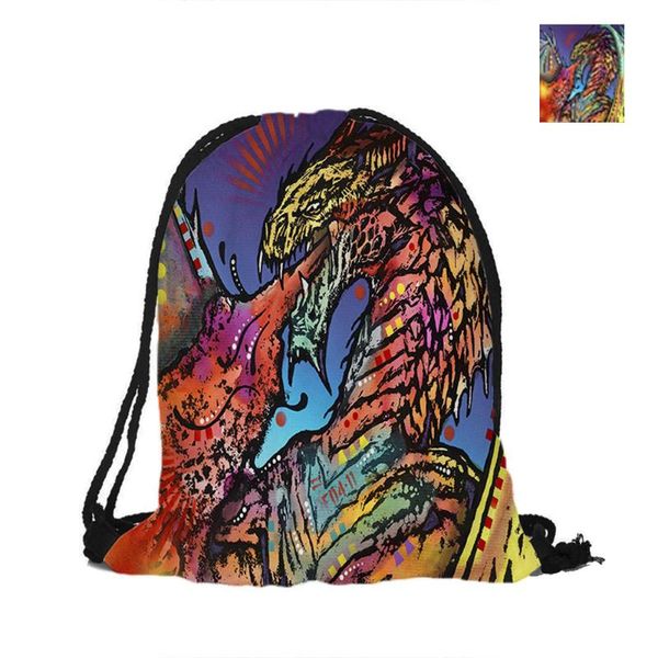 backpack dragon printing drawstring for beach school shopping women men pouch shoulder bag fashion polyster
backpack dragon printing drawstring for beach school shopping women men pouch shoulder bag fashion polyster