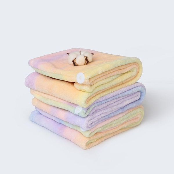 towel women tie-dye rainbow colorful wrap coral velvet super absorbent quick hair dry hat bath shower turban cap wholesales 
towel women tie-dye rainbow colorful wrap coral velvet super absorbent quick hair dry hat bath shower turban cap wholesales