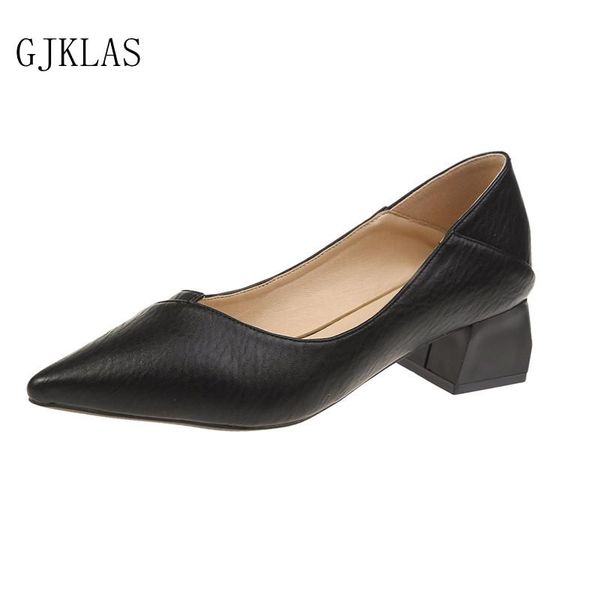 dress shoes soft leather comfort block heels fashion pointed toe career office 5cm chunky heel party elegant lady pumps 40, Black
dress shoes soft leather comfort block heels fashion pointed toe career office 5cm chunky heel party elegant lady pumps 40, Black