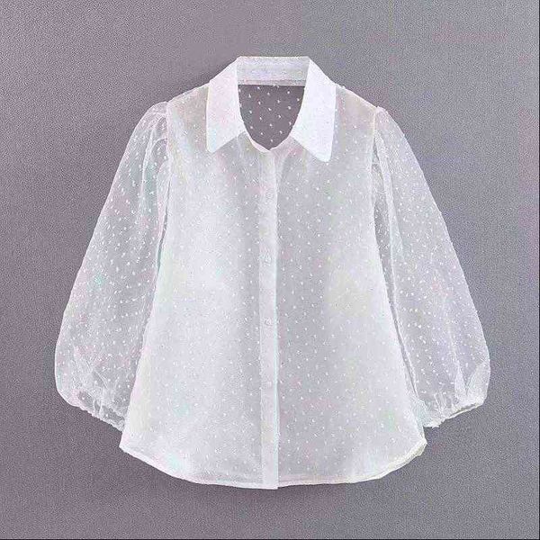 womens blouses dots embroidery women elegant organza blouse lantren sleeve black see through chic casual turn down collar shirt, White
womens blouses dots embroidery women elegant organza blouse lantren sleeve black see through chic casual turn down collar shirt, White