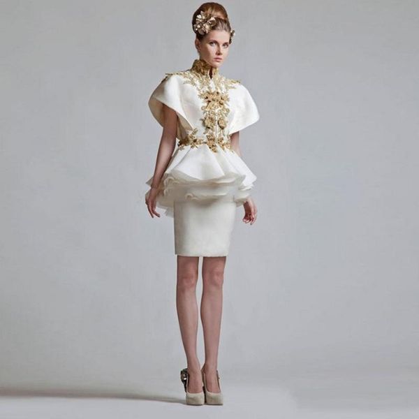 party dresses royal dubai arabic dress tiered peplum evening gowns customized applique prom knee length vestido de curto, White;black
party dresses royal dubai arabic dress tiered peplum evening gowns customized applique prom knee length vestido de curto, White;black