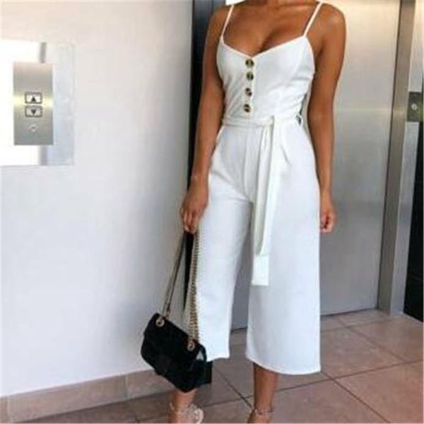 women's jumpsuits & rompers 2021 women jumpsuit romper sleeveless v neck casual playsuit overalls ladies wide leg loose white black blu, Black;white
women's jumpsuits & rompers 2021 women jumpsuit romper sleeveless v neck casual playsuit overalls ladies wide leg loose white black blu, Black;white