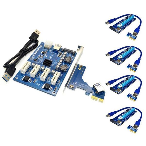 smart home control pci-e x1 to 4pci-e x16 expansion kit 1 4 port pci express switch multiplier sata extension cable for btc miner mining
smart home control pci-e x1 to 4pci-e x16 expansion kit 1 4 port pci express switch multiplier sata extension cable for btc miner mining
