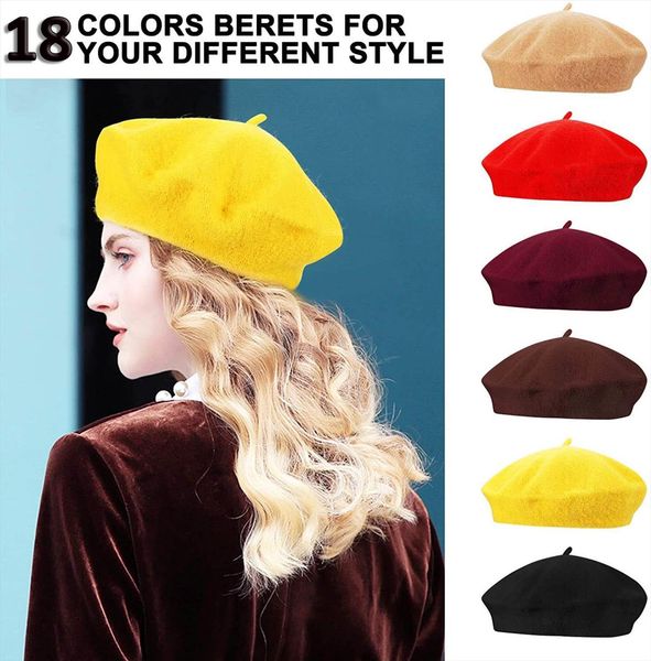 french beret artist warm wool spring winter beanie hat women girl cap vintage plain hats solid elegant lady berets, Blue;gray
french beret artist warm wool spring winter beanie hat women girl cap vintage plain hats solid elegant lady berets, Blue;gray
