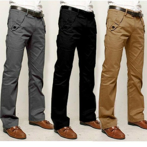 men chino office business straight leg formal pants smart casual work trousers size 38 42, Black
men chino office business straight leg formal pants smart casual work trousers size 38 42, Black