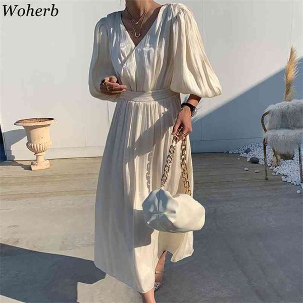 women dress summer high waist pleated temperament v neck dresses fashion lantern sleeve loose slim elegant vestidos mujer 210519, Black
women dress summer high waist pleated temperament v neck dresses fashion lantern sleeve loose slim elegant vestidos mujer 210519, Black