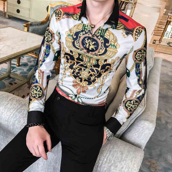 men's polos luxury baroque shirt men camisas para homem casual dress s mens autumn chemise homme de luxe fancy club menswear rhxd, White;black
men's polos luxury baroque shirt men camisas para homem casual dress s mens autumn chemise homme de luxe fancy club menswear rhxd, White;black