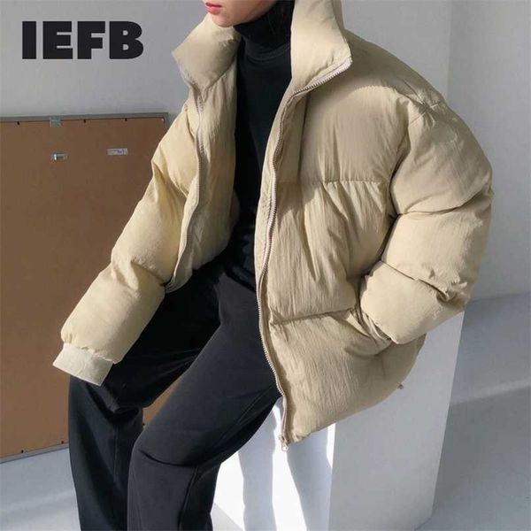 iefb men's fashion autumn winter jacket men solid loose casual thicken stand collar high street cotton coat male 9a478 211104, Black
iefb men's fashion autumn winter jacket men solid loose casual thicken stand collar high street cotton coat male 9a478 211104, Black